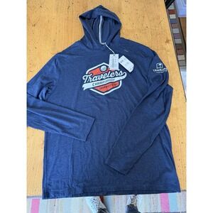 New With Tags Travlers Golf Tasc Pullover Mens Large Blue Long Sleeve Hoodie